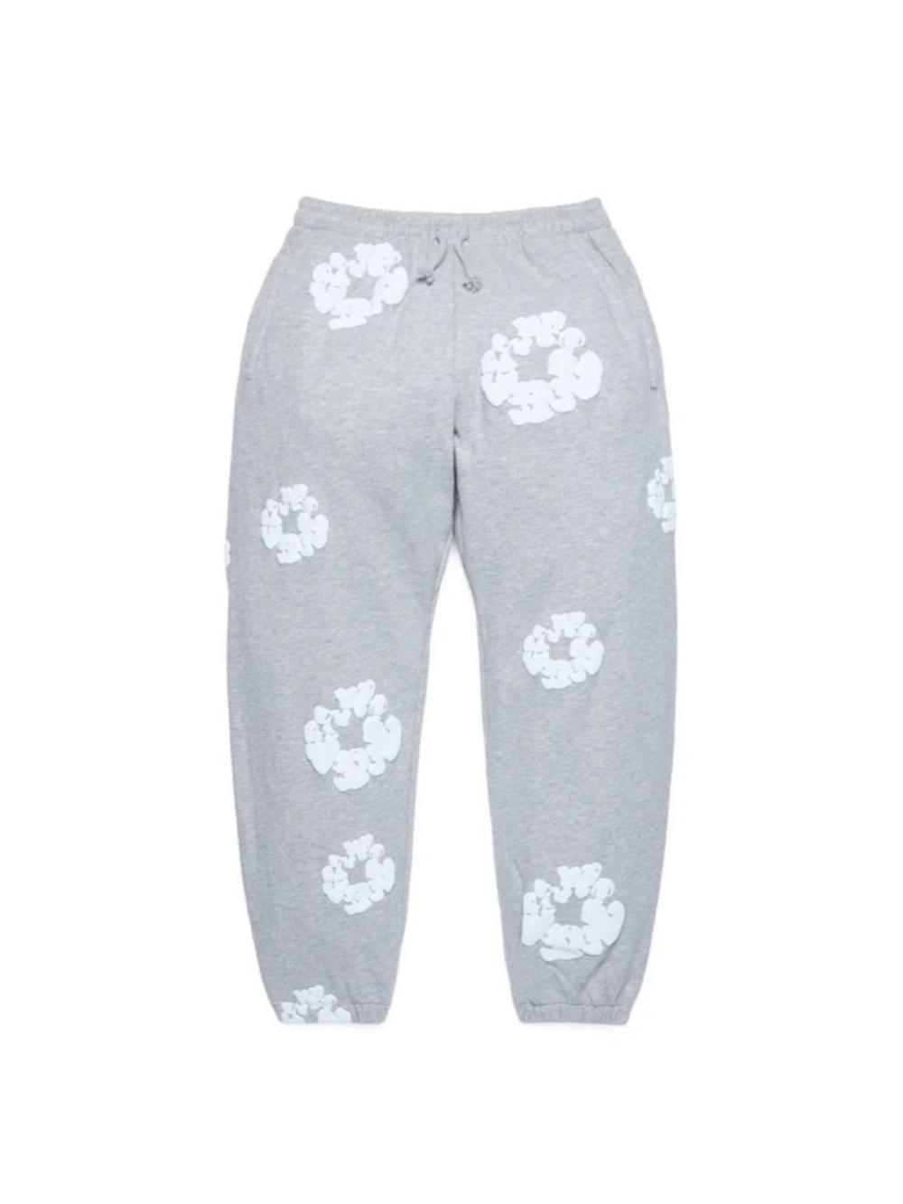 Kids Gray Floral Print Jogger Sweatpants